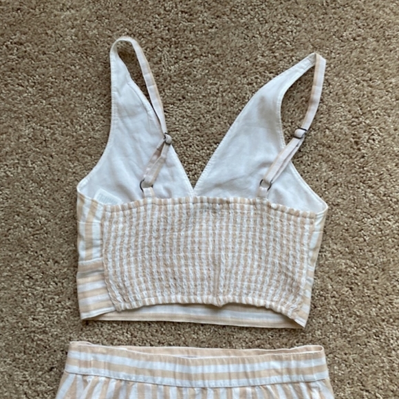 Abercrombie & Fitch Button Down Stripes Midi Skirt - SKIRT ONLY - Picture 5 of 6